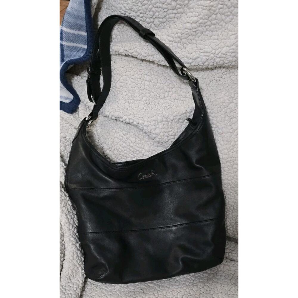 Coach Black Pieced Duffle Shoulder Bag F17116